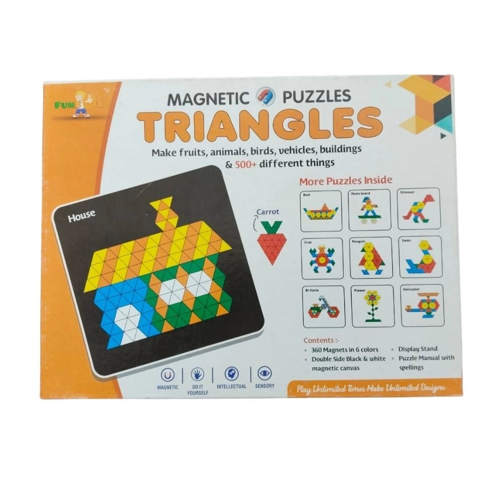 Magnetic Puzzle Triangle |   Cardboard  |   Educational Toys| 3+ Years