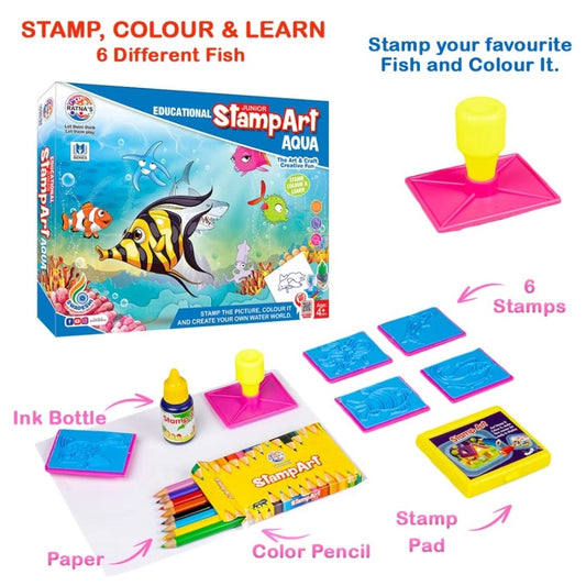 Stamp Art-Aqua | Plastic | Educational Toys | 4+ Years