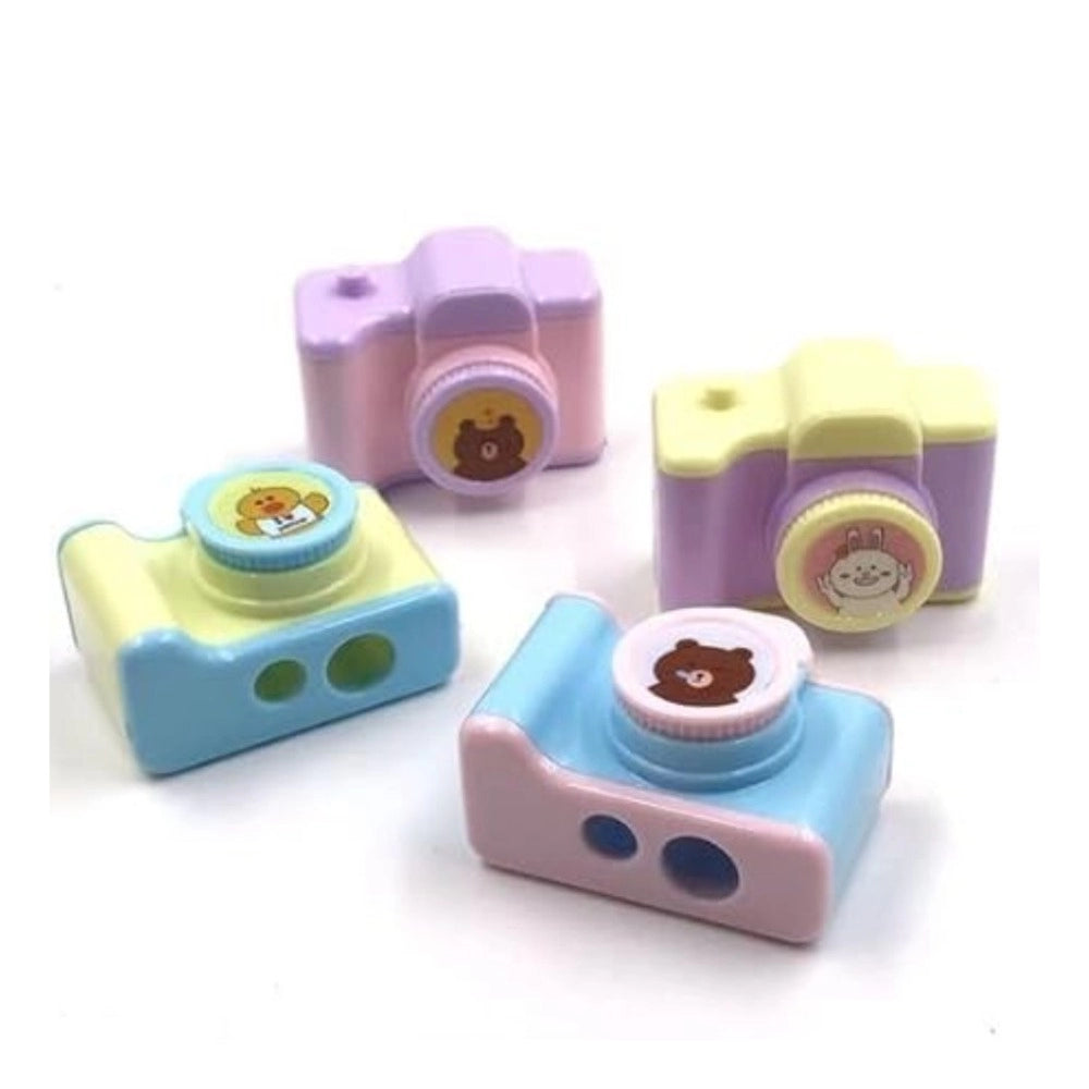 Pack Of_3 Camera Model Sharpener | Plastic | Stationery | 3+ Years