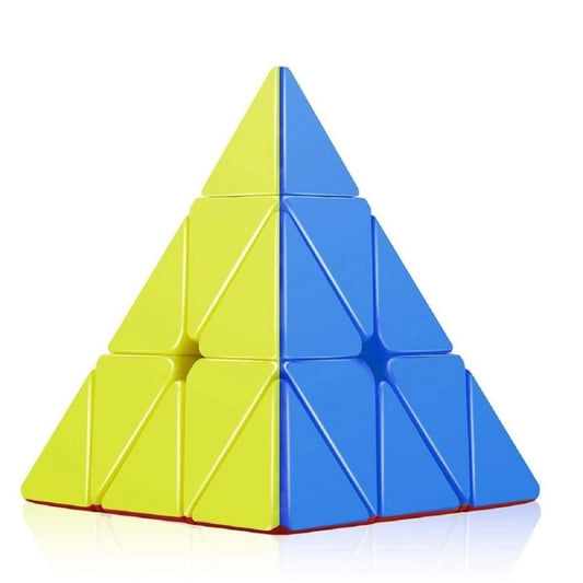 Pyramid Cube 3x3 High Speed Stickerless Triangle Pyraminx Puzzle Cube  | Plastic | Creative Toys | 5+ Years